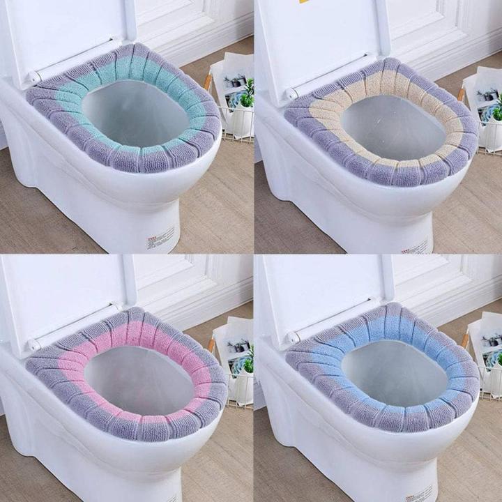 One Piece Toilet Seat Cover Waterproof Bathroom Toilet Seat Pad Home Toilet Accessories Multi Colour