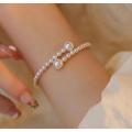 New 2025 Elegant Pearl Bracelets Open Bangle Girls Fashion Jewelry Accessories Gifts Korean Ins. 