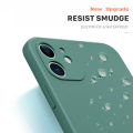 Luxury Original Liquid Silicone Case for iPhone 11 Pro Max Cases Square Phone Cover Protective Soft Bumper. 