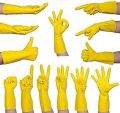 Reusable Rubber Dishwashing Gloves, Extra Thick, Long Sleeve, for Kitchen, Work, Painting, Gardening, Pet Grooming. 