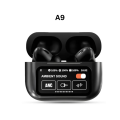 Airpods V20 / A9 ANC/ENC Dauble Dark Noise Reduction Battery Display Touch Control Bass Boosted Sound Quality Bluetooth Wireless Earbuds For Android and iOS/ black/white airpods. 