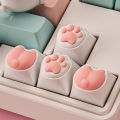 Cute Cat Paw Keycaps For Mechanical Keyboard Cherry MX Switch DIY Custom Key Cap Soft Silicone Keycup Artisan Pink Color-Angelia. 