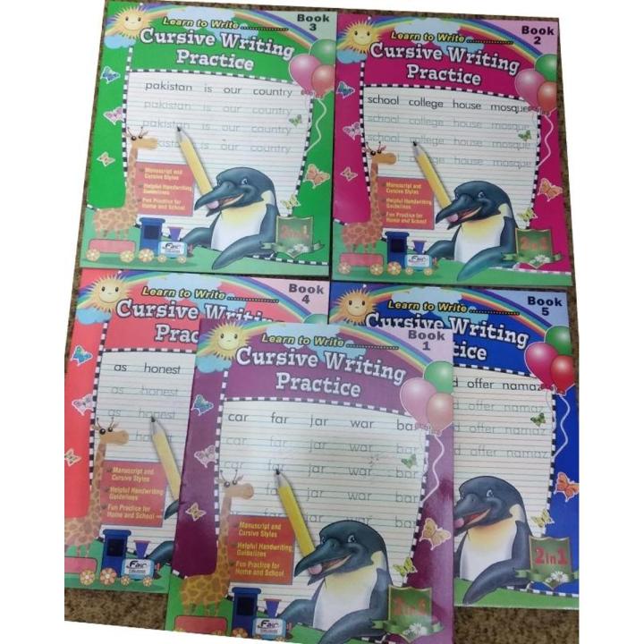 Cursive Writing Practice Book Set Of 5 Book