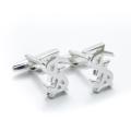 YSL Silver Metal Cufflinks For men. 