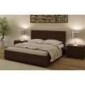 Ghania Modern Comfort Bed King Size Bed In MDF Lasani wood with 2 Side Tables without Mattress. 