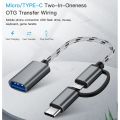 2 in 1 USB 3.0 OTG Adapter Micro USB Type C Cable Data Sync Adapter For Huawei. 