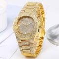 【Hannah Martin Store】Fashion Hip Hop Iced Out Watch for Men Women Top Brand Luxury Diamond Calendar Quartz Wristwatches Relogio Reloj Drop Shipping. 