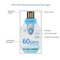 Waterproof USB 2.0 PDF Disposable Temperature Data Logger 60 Days Cold Chain Thermometer Recorder for Biological/Medicine Chemical Industry. 