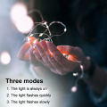 【ETOP】Auoyo 10 LED Strip Light String Fairy Light Christmas Gift Decor Lights Wall Decoration Wedding Light Battery Operated Strip Lights Holiday Copper Wire String Lights3  Mode Garland Flower Deco String Lights Warm White 1Meter. 