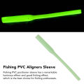 Fishing PVC Positioner Tubes, Winding Preventing Soft Fishing PVC Aligners Sleeve Luminous for Night Fishing. 