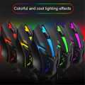 7 Colors LED Gaming Mouse - RGB BREATHING EFFECT - USB Wired Optical For PC / Laptop - Pro RGB 7 LED Sensor - Black - 7 Colours LED. 