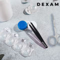 Dexam Eyebrow Tweezers Slanted Stainless Steel Black Facial Hair Removal Tweezer For Men And Women. 