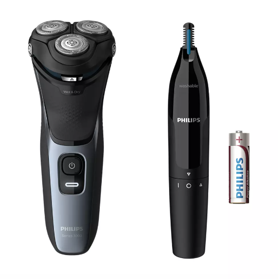 Philips Shaver series 3000 Wet or Dry electric shaver, Series 3000 S3133/57