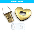 1pc 30m/32mm Metal Heart Shape Turn Lock Clasp Buckles For Bag Purse Hat Decor Hardware Diy Craft Purse Accessory. 