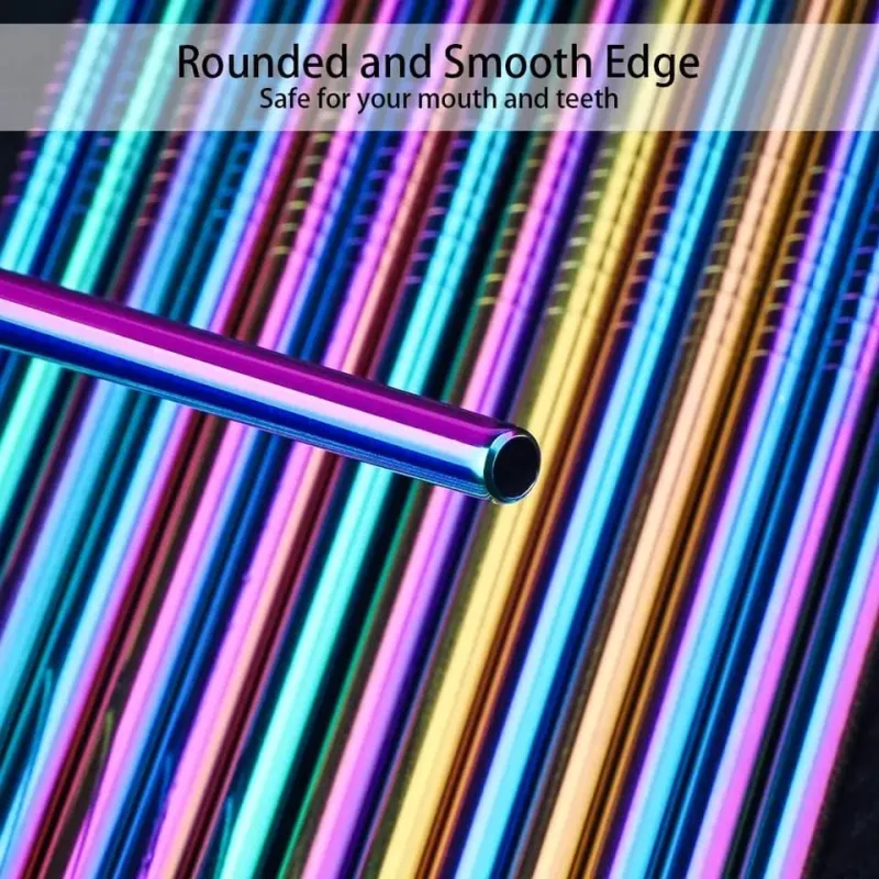 Rainbow Stainless Steel Straws