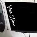 Customizable Car Stickers - Personalized Name/Text, Self-Adhesive Vinyl Decals for Front Window, Rear Window, Bumper Compatible with Glass Surfaces - Ideal for Cars, Trucks, SUVs, Motorcycles - Vehicle Decoration, Car Stickers for Vehicles. 