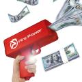 Rain Money Gun Paper Playing Spary Money Toy Guń Prop Money Gun with 100 Pcs Super Mone. 