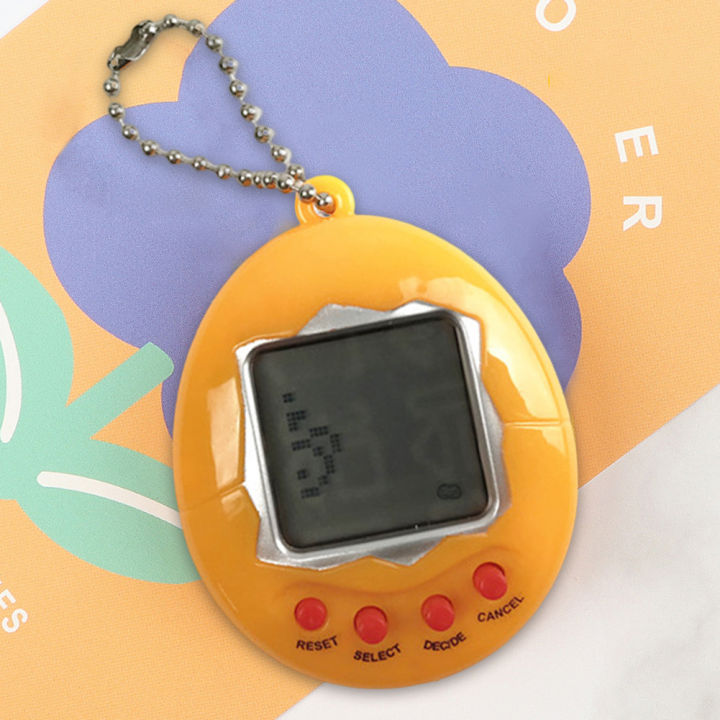 Best Gifts Cyber Pet Toys with Chain Virtual Pets Game Creative Design Electronic Pets Console for Boys Girls for Kids Child Moonlight