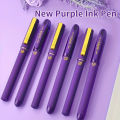 3/6pcs Purple Ink Gel Pens,, 1.0mm,for Writing, Large Capacity Refill, Office Supplies Back To Sochool Kawaii School Supplies. 