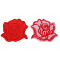 100Pcs Embroidery Cloth Stickers Rose Pattern Iron Patches DIY Backpack Clothing Accessories. 