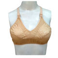 Classic Cotton Bra Brazier for Women Undergarments and Non-wired Brazzer with Chikan Embroidery. 