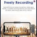 M9 Wireless Lavalier Microphone Plug-Play Noise Reduction Auto-Sync Wireless Lavalier Microphone Noise Cancellation Clear Radio Ultra-Long Life Live Vlog YouTube TikTok for iPhone/iPad Type-C Android Phone Youtuber Live Mini Mic. 