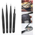 6PCS 3D Printer Accessories Tweezers Tool Anti-Static Stainless Steel Precision Tweezers Model Repair Tools Filament Cleaning. 