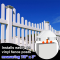 JDXHLAU 16 Pack White Vinyl Picket Fence Caps 7/8in X 3in Vinyl Picket Fence Caps Vinyl Fence Parts for Garden Fencing Outdoor. 