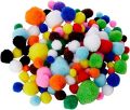 Pom Pom Fluffy Ball - Assorted Colors - Art Supplies for DIY Crafts and Hobbies (Pack of 100-80-60Pcs). 