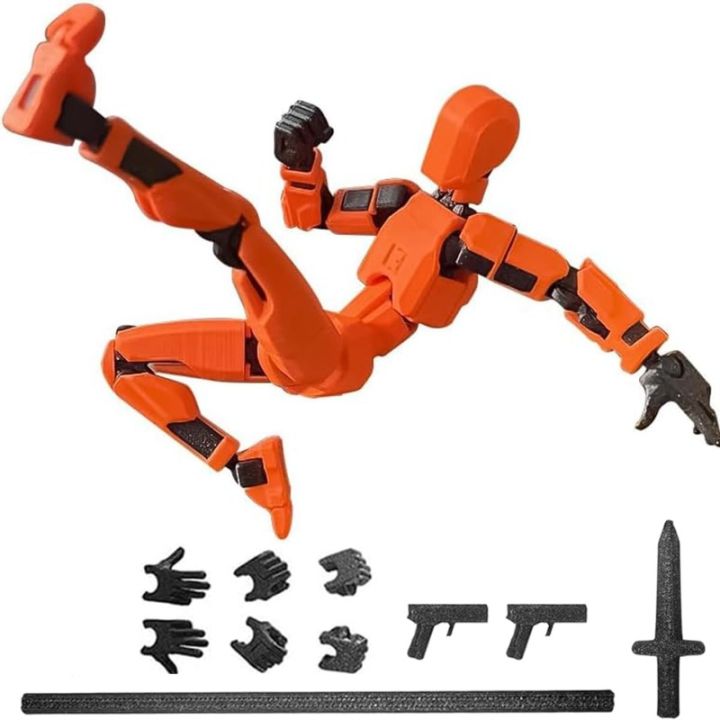Unassembled action doll N13 T13 action doll 3D printing robot Lucky 13 multi joint movable action doll gift for him (O)