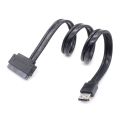 22Pin To Esata Usb 2-In-1 Data Cable For 2.5Inch Hard Drive Disk Converter. 
