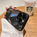 Luxury Airskin Bumper Case For iPhone 14 pro Max and 14 Pro - Deep Purple - Black. 