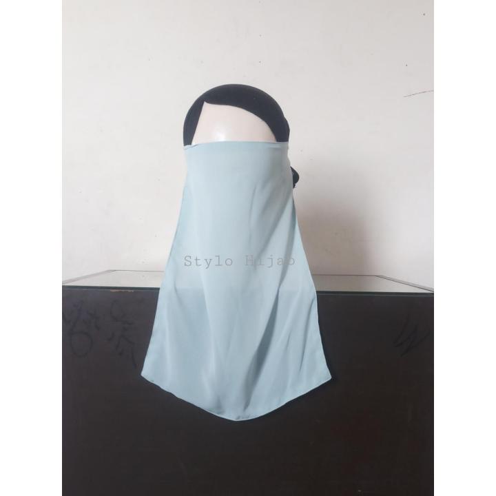 Niqab Patti, Sky Blue, Half Niqab, Hlaf Veil, Niqab Patti, Niqab, Hijab,