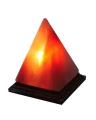 Crystal Rock Himalayan Salt Lamp Pyramid Shape with Wooden Base & 15-Watt Bulb, UL-Approved Switch/Dimmer Cord Wire for Office and Home Decor with Health Benefits. 