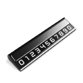 Car Temporary Parking Cartoon with Phone Number Plate Aluminum Parking Car Shape Car Parts Accessories Parking Number Black. 