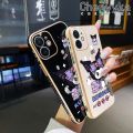 chenyyka For Samsung A33 5G A53 5G A73 5G M33 M53 5G Case Cartoon Cute Kuromi Pattern New Design Side Plating Silicone Phone Casing Full Lens Cover Camera Shockproof Shell Protection Softcase. 