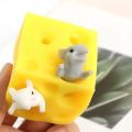 New Mouse Steal Cheese Toy Vent Sloth Hide Seek Stress Relief 2 Squishable Doll Cheese Block Stress Busting Child Adult Gift. 