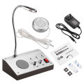 UNIVERSAL Bank Office Station Dual Way Window Counter Intercom Interphone Speaker System Dual Way Window Intercom System Bank Counter Interphone Zero-touch For Business Store Bank Station Ticket Window. 