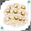 Pack of 5 Confetti Balloons, Confetti inside the balloons, best for party decorations. 