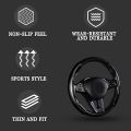 Universal Carbon Fiber Anti Slip Steering Wheel Easy Grips Trims New Style. 