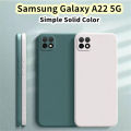 Original For Samsung Galaxy A22 5G Silicone Full Cover Case Solid Color Phone Case Cover. 