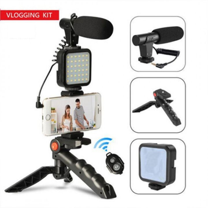Vlogging%20Kit%20Accessories%20for%20Mobile%20Phone%20DSLR%20Camera%20Video%20Recording%20with%20Tripod%20Shoot%20Mic%20360%20LED%20Remote%20Selfie%20Light%20for%20Live%20Streaming%20Short%20Film%20-%20Image%208