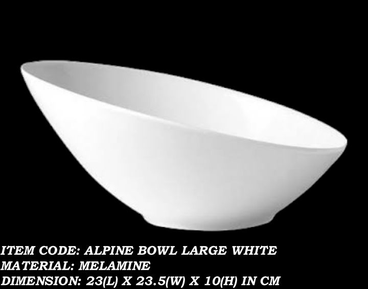 1 Piece Melamine bowl - Melamine Material Black - White