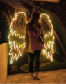 Angel Wings (Pair) Neon Sign - Neon Lights  Neon lights  Neon lights for room  neon lights for room name  light  lights for decoration   lights for room decoration  Wall Decoration items  Wall Decoration items for home  Neon Walls. 