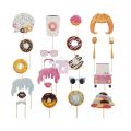 Donut Props - 10 Inch Height - Paper - Donut Themed Party - Multicolors - Unisex - Pack Of 12. 