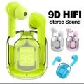 Air 31 Earbuds Wireless Crystal Transparent Bluetooth 5.3 Ear buds Wireless Headset Transparent Charging Case Heavy Bass Stereo Earphones Noise Reduction Sports Headset with Microphone Waterproof Headphone LED Digital Display. 