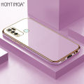 Hontinga for Vivo Y50 Y30 Y30i Back Cover Luxury 6D Plating Frame Shiny Bling Case Soft Silicone Square Phone Cases. 