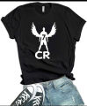 New T Shirt Design Trendy CR7 Wings Printed O Neck Half Sleeves T Shirt. 