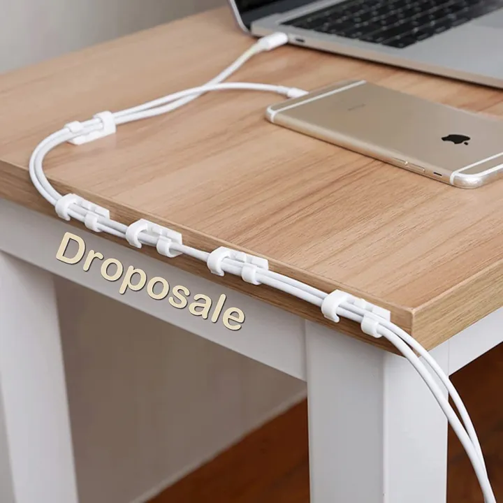 Wire%20Cord%20Clips%20Self%20Adhesive%20Cable%20Clip%20Sticky%20Plastic%20Cables%20Organizer%20Wires%20Holder%20for%20TV%20PC%20Laptop%20USB%20Mobile%20Charger%20Ethernet%20Cable%20Camera%20Headphone%20Handsfree%20Desktop%20Home%20Office%20Wall%20Desk%20Car%20cords%20(Pack%20of%2010Pcs%20and%2020Pcs)%20-%20Image%205