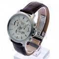 CASI0 WATCH FOR MENS AND BOY LUXURY WATCH WITH CHRONOGRAPH FEATURES AND LEATHER STRIP WITH FULL DATE AND TIME. 